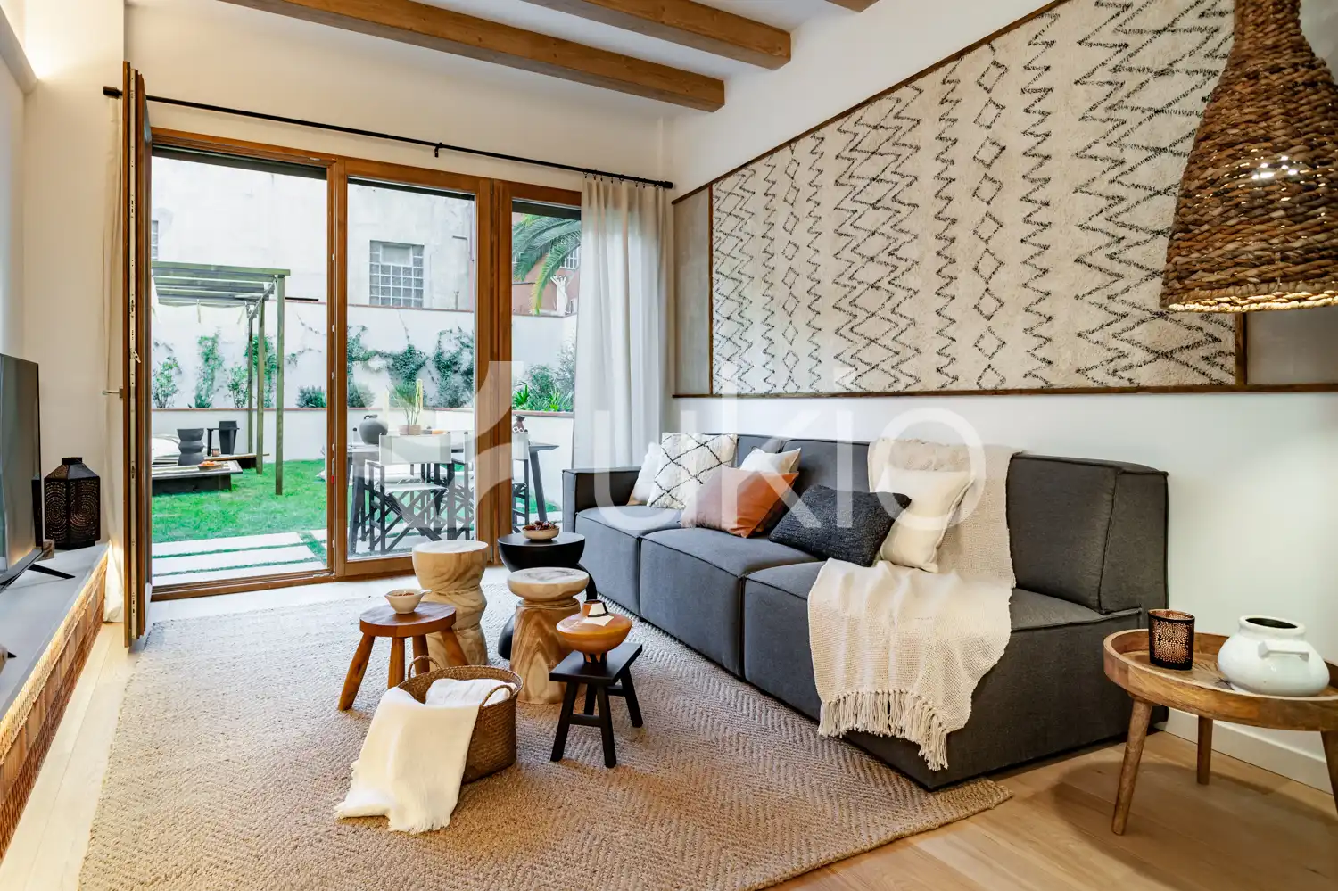 Sala d'estar de Apartament de lloguer en Barcelona amb Aire condicionat, Calefacció i Terrassa