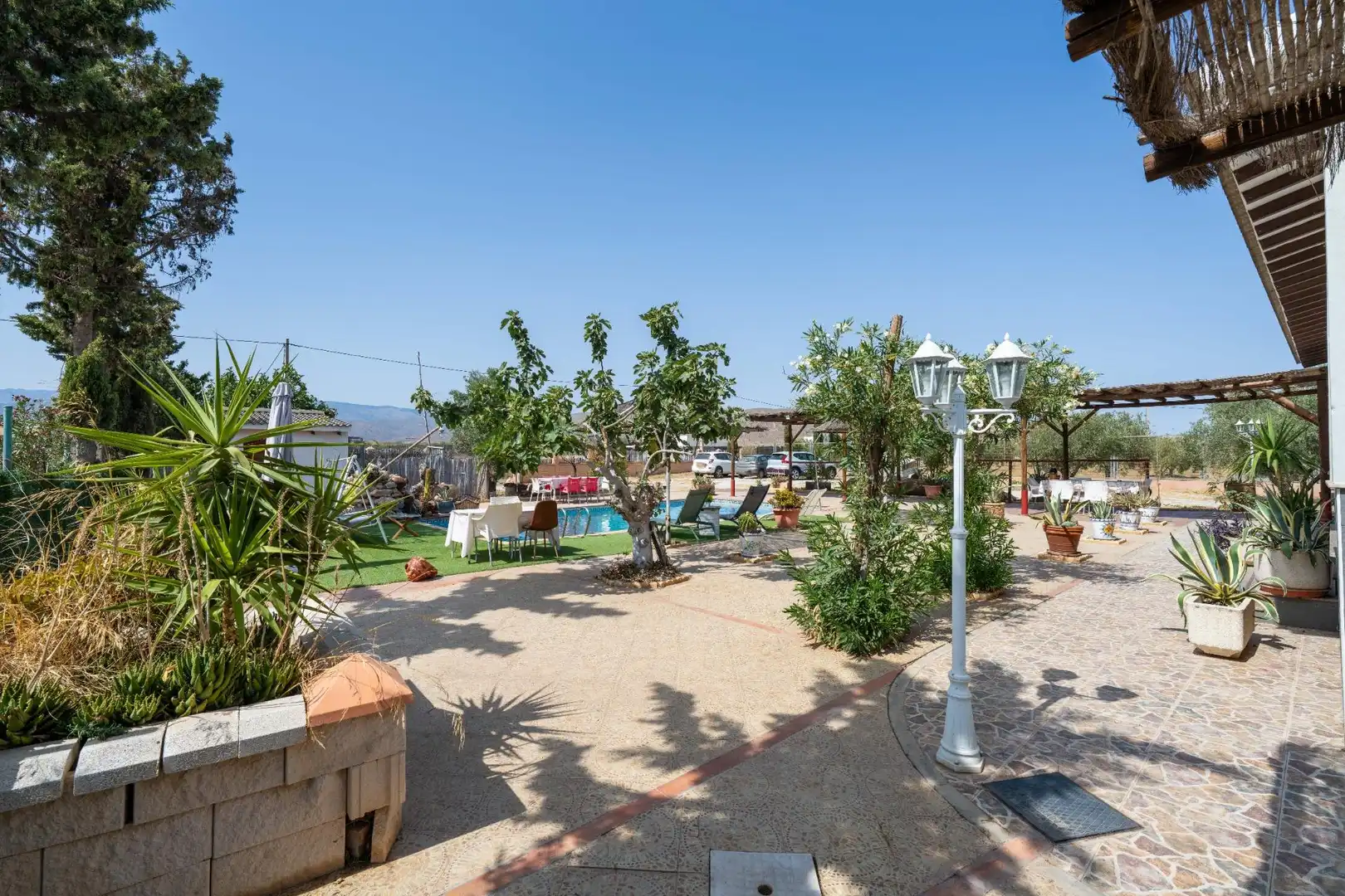 Terraza de Finca rústica en venta en Tabernas con Aire acondicionado, Jardín privado y Piscina