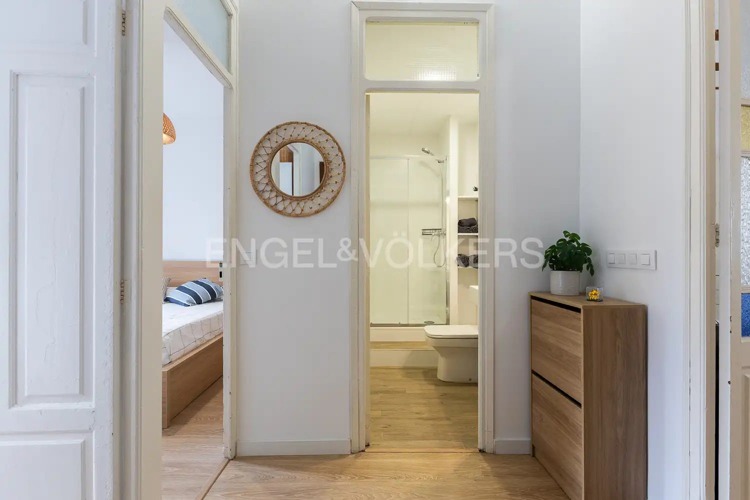 Bedroom of Flat for rent in Valencia  with Air Conditioner, Heating and Parquet flooring