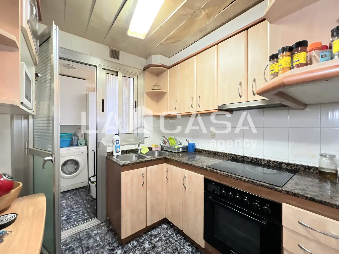 Kitchen of Flat for sale in Badalona  with Heating and Balcony