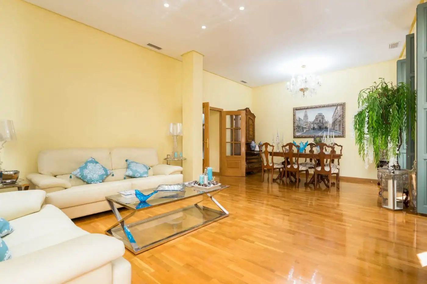 Sala de estar de Piso en venta en Murcia con Parquet, Trastero y Balcón