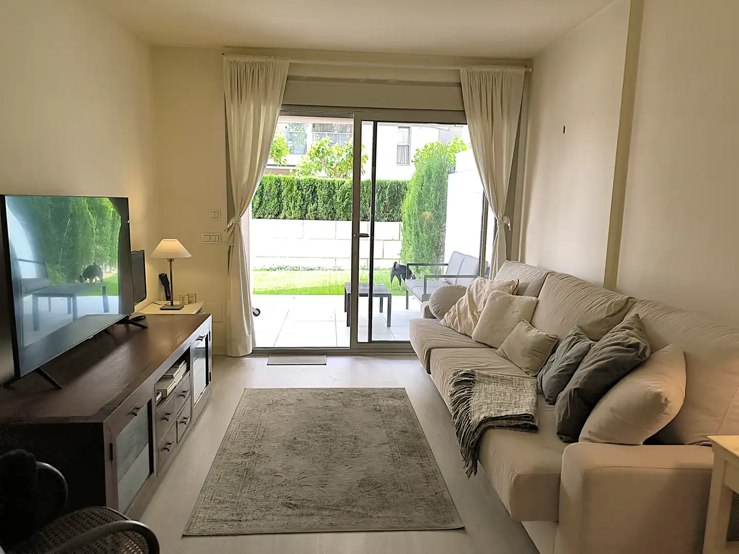 Sala de estar de Planta baja en venta en  Palma de Mallorca con Aire acondicionado, Calefacción y Jardín privado