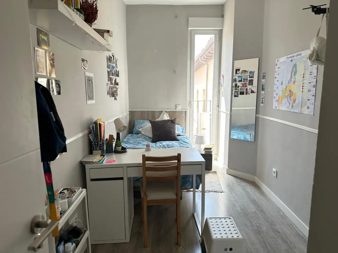 Schlafzimmer von Wohnung zur Miete in Madrid mit Klimaanlage, Möbliert und Balkon