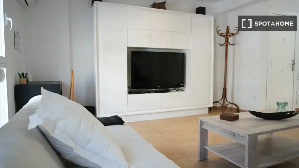 Sala de estar de Piso de alquiler en Valencia con Aire acondicionado, Calefacción y Amueblado
