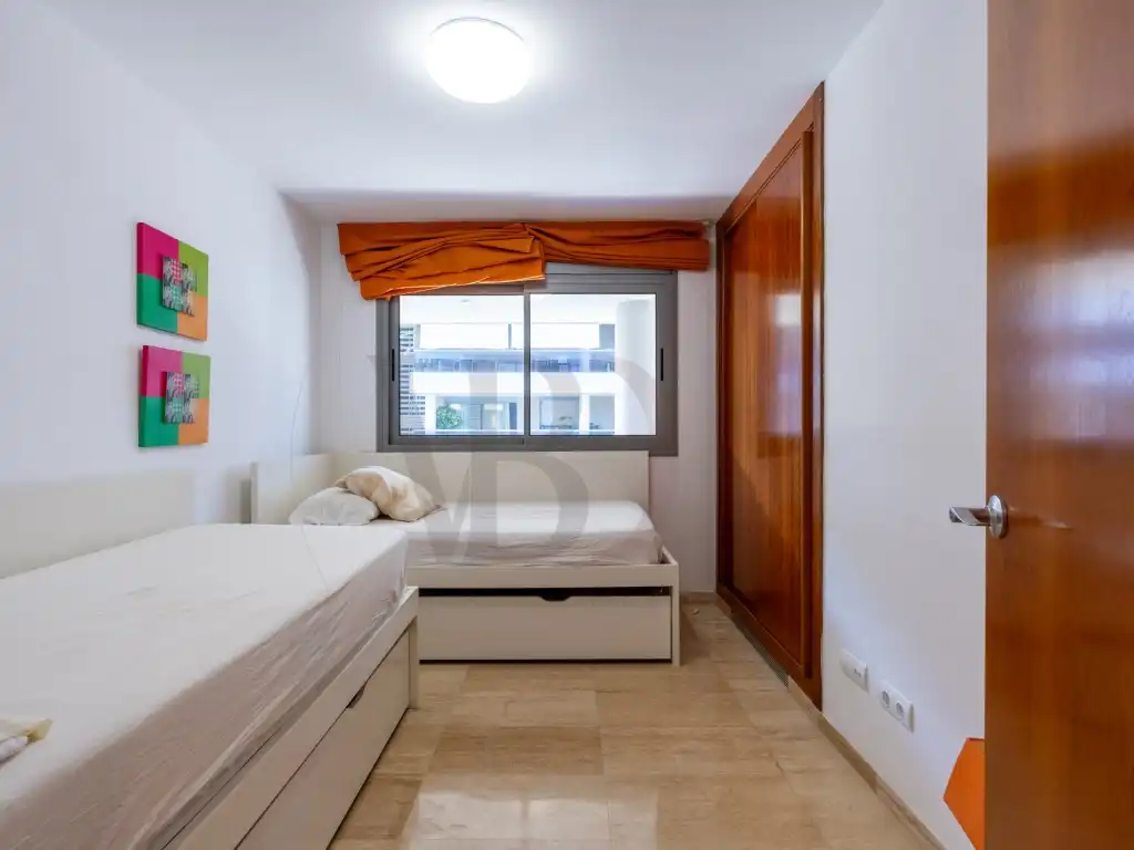 Habitación de Apartamento de alquiler en Eivissa con Aire acondicionado, Terraza y Piscina comunitaria