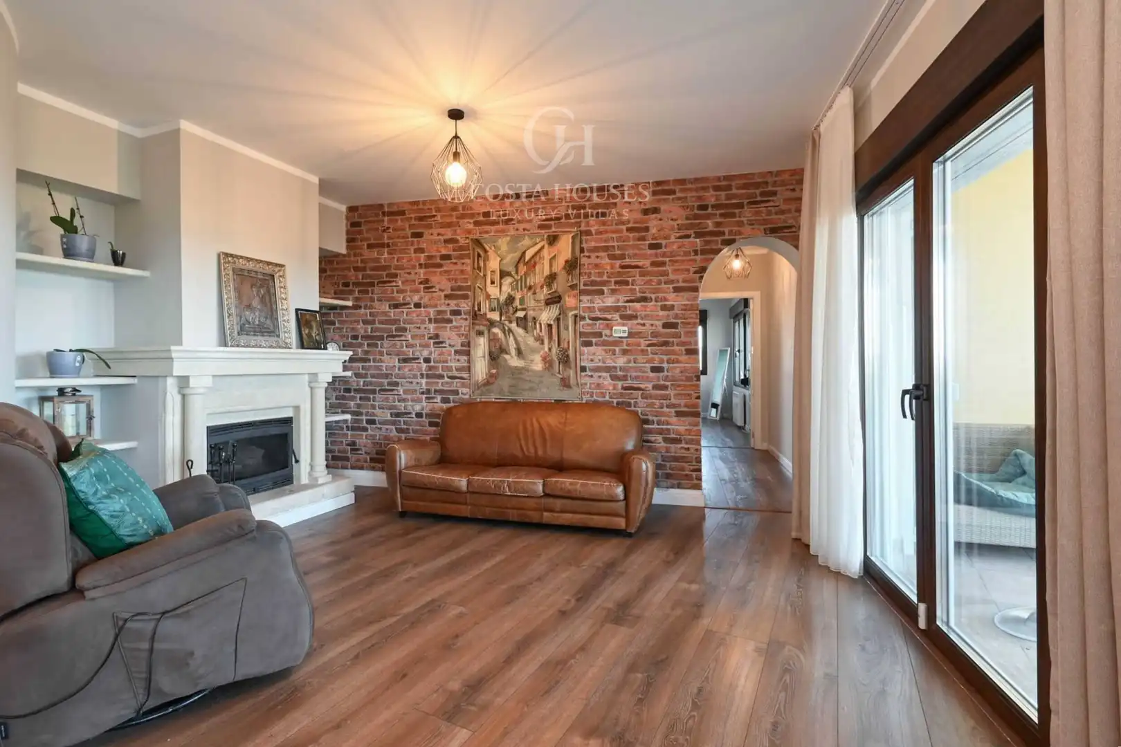 Living room of Houses for sale in Jávea / Xàbia  with Air Conditioner, Private garden and Parquet flooring