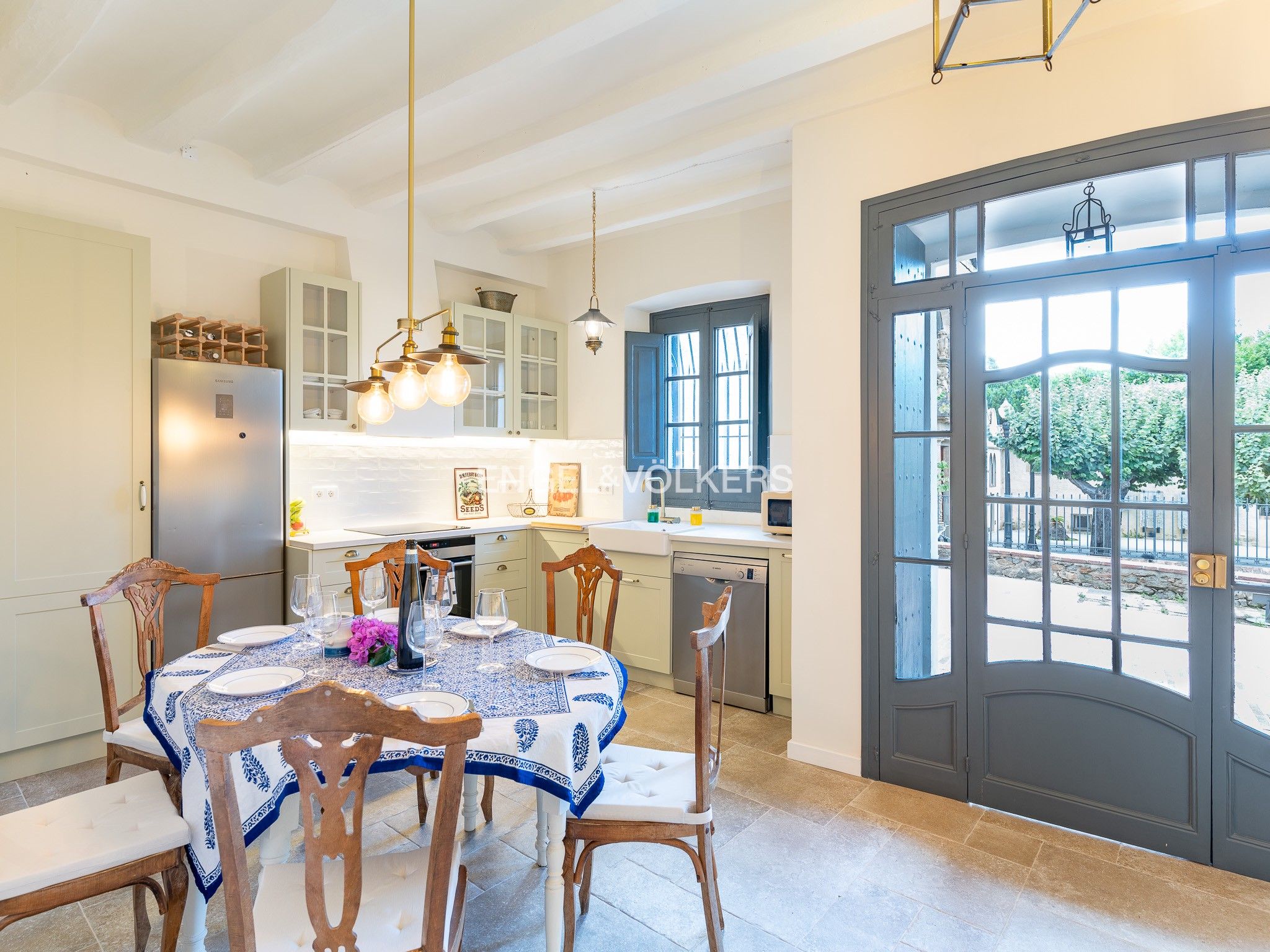 Kitchen of Single-family semi-detached to rent in Alella  with Air Conditioner, Heating and Private garden