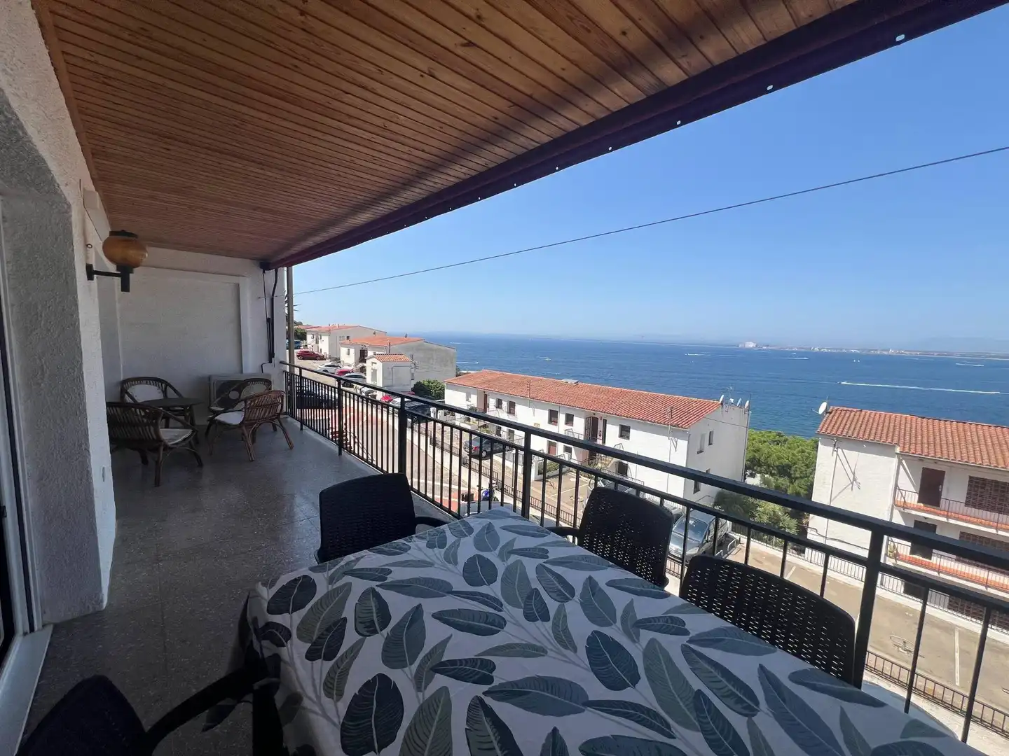 Balcony of Flat for sale in Roses  with Terrace and Furnished
