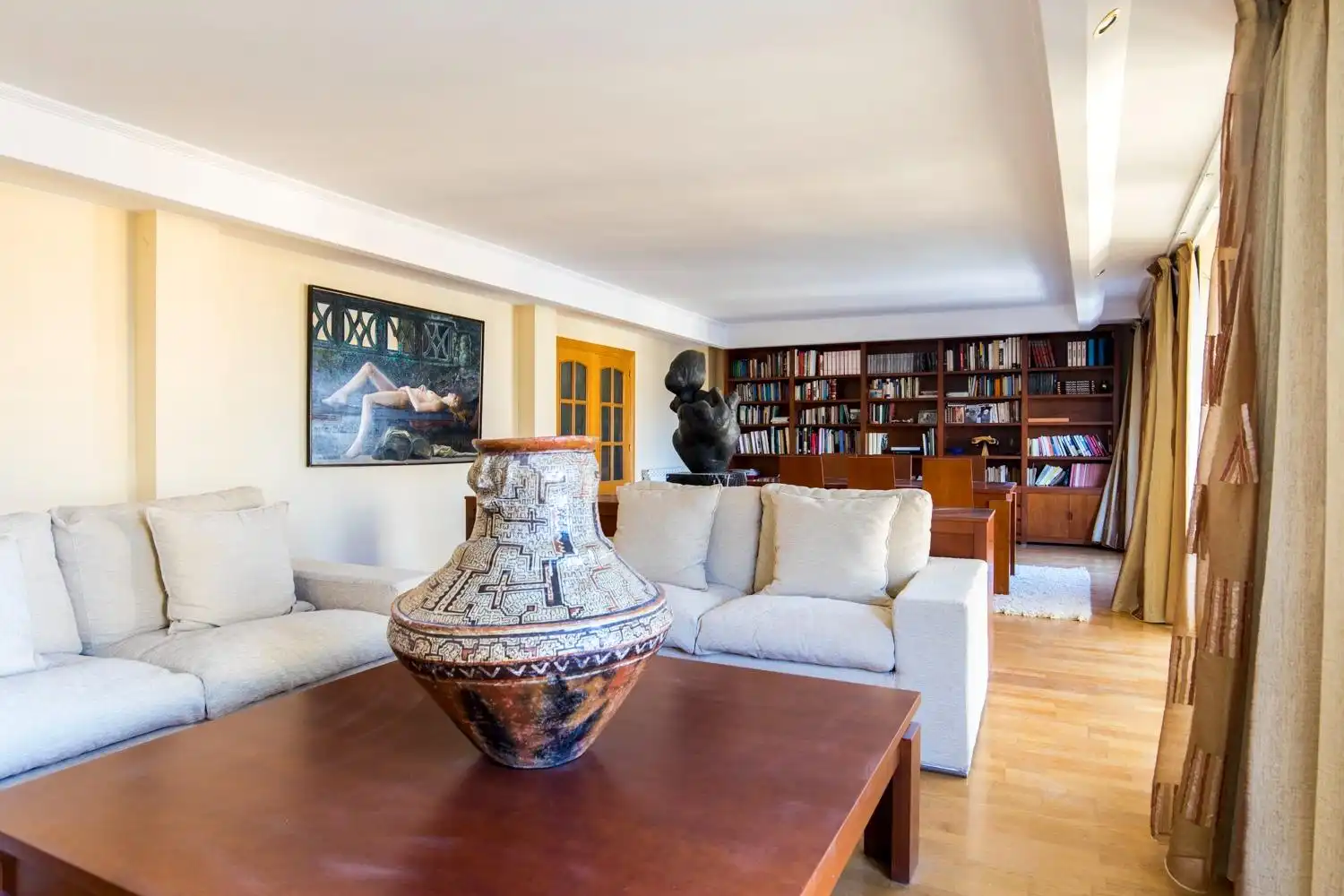 Sala de estar de Ático en venta en Borja con Calefacción, Parquet y Terraza
