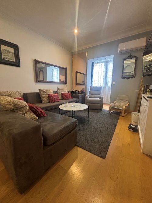 Living room of Flat to rent in  Madrid Capital  with Air Conditioner, Heating and Parquet flooring