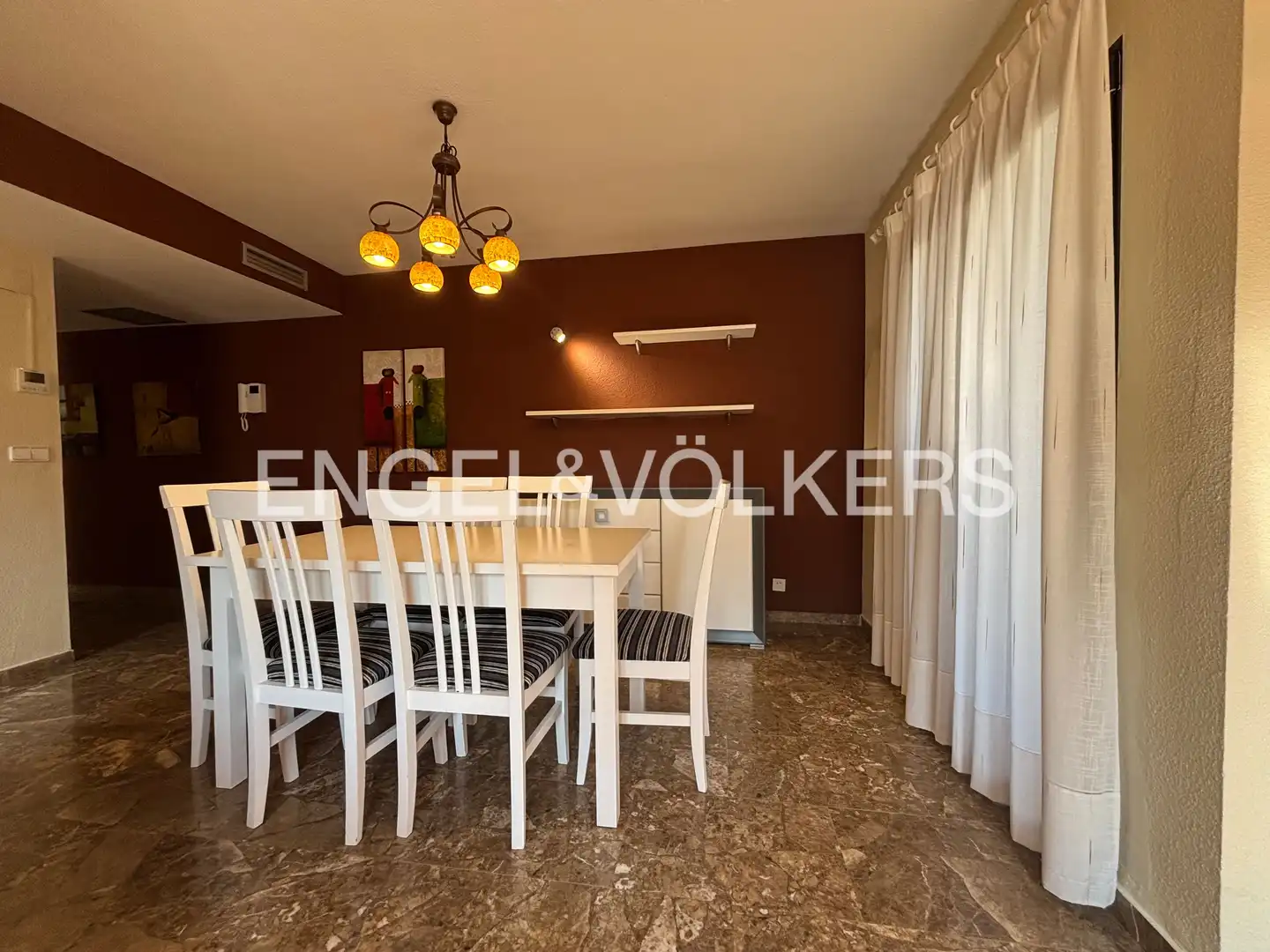 Esszimmer von Wohnung zur Miete in Valencia mit Klimaanlage, Heizung und Balkon