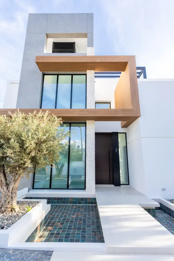 Exterior view of Houses for sale in Marbella  with Air Conditioner, Terrace and Storage room