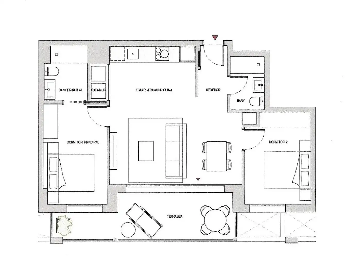 Wohnung zur Miete in Diligències, La Marina del Port