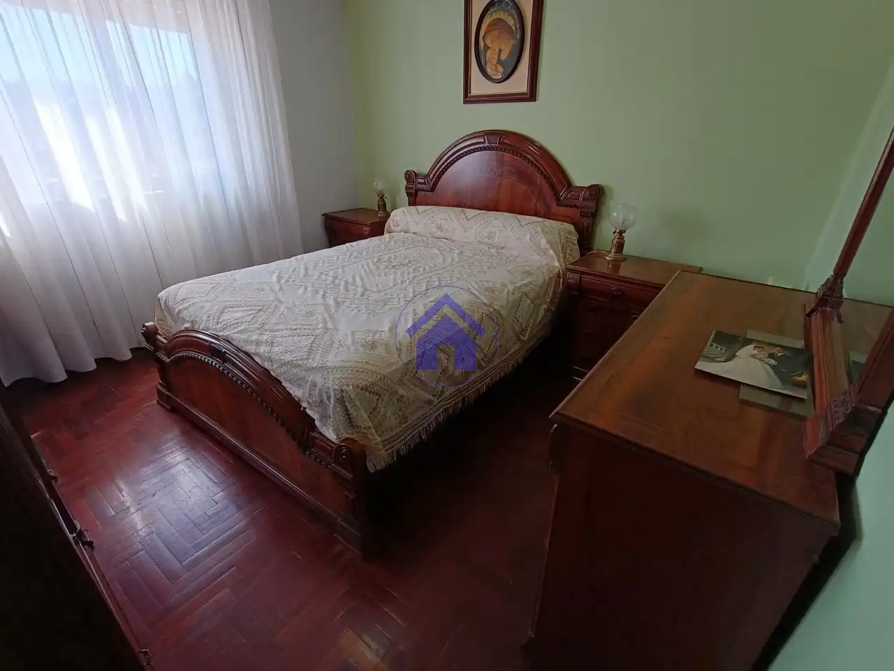 Bedroom of Flat for sale in Vigo   with Heating, Parquet flooring and Furnished