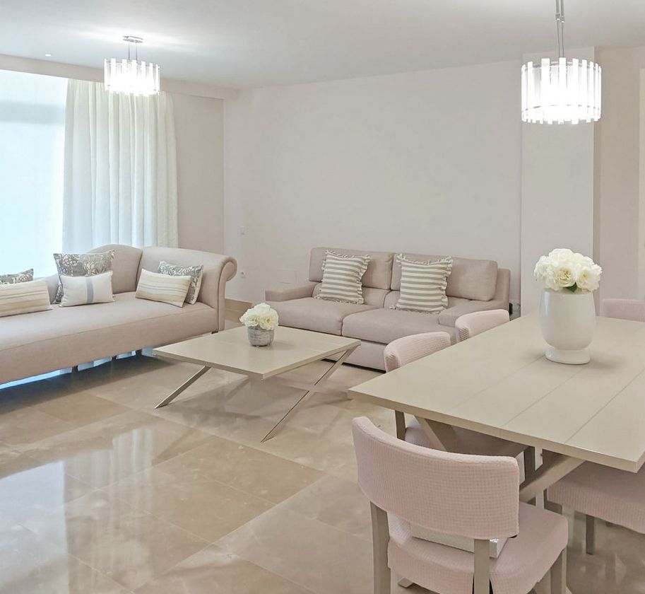 Living room of Flat for sale in Manilva  with Terrace, Storage room and Furnished