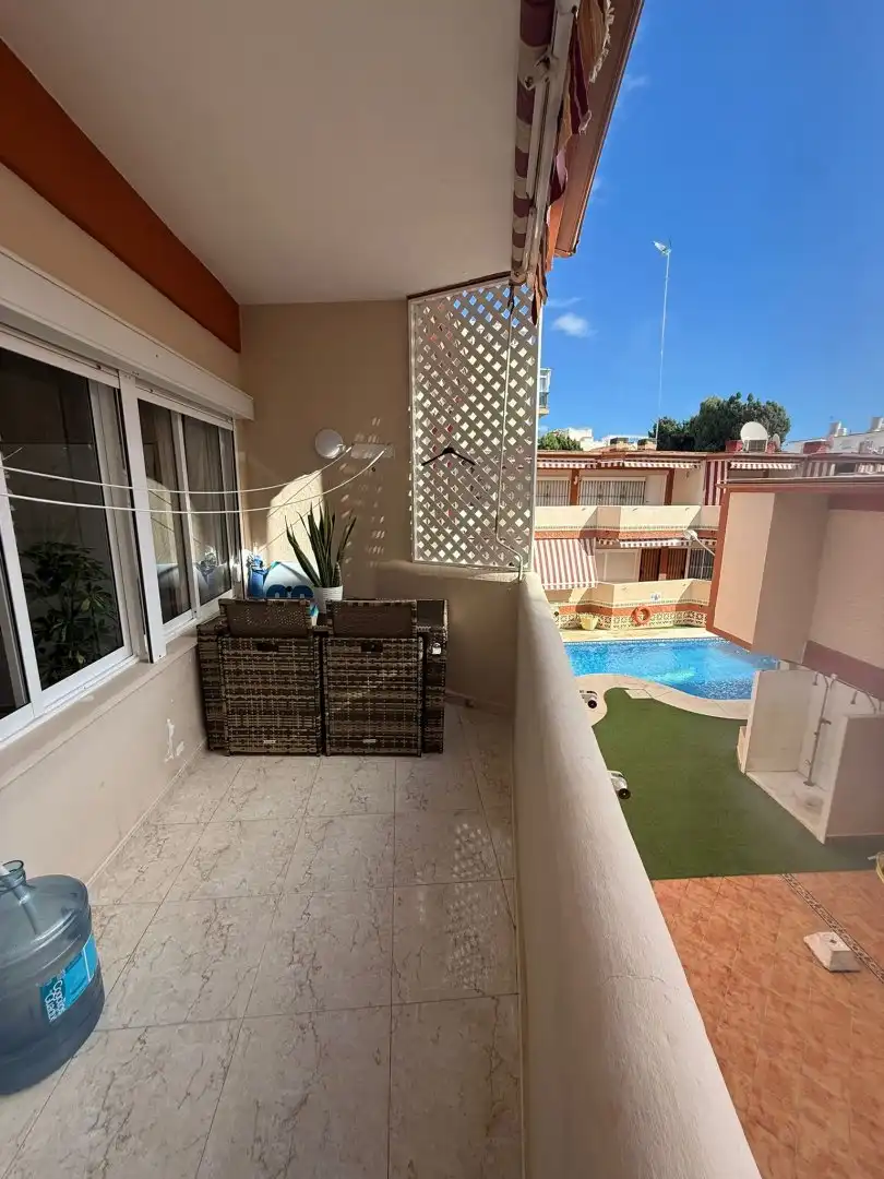 Terraza de Estudio de alquiler en Torremolinos con Aire acondicionado, Calefacción y Terraza