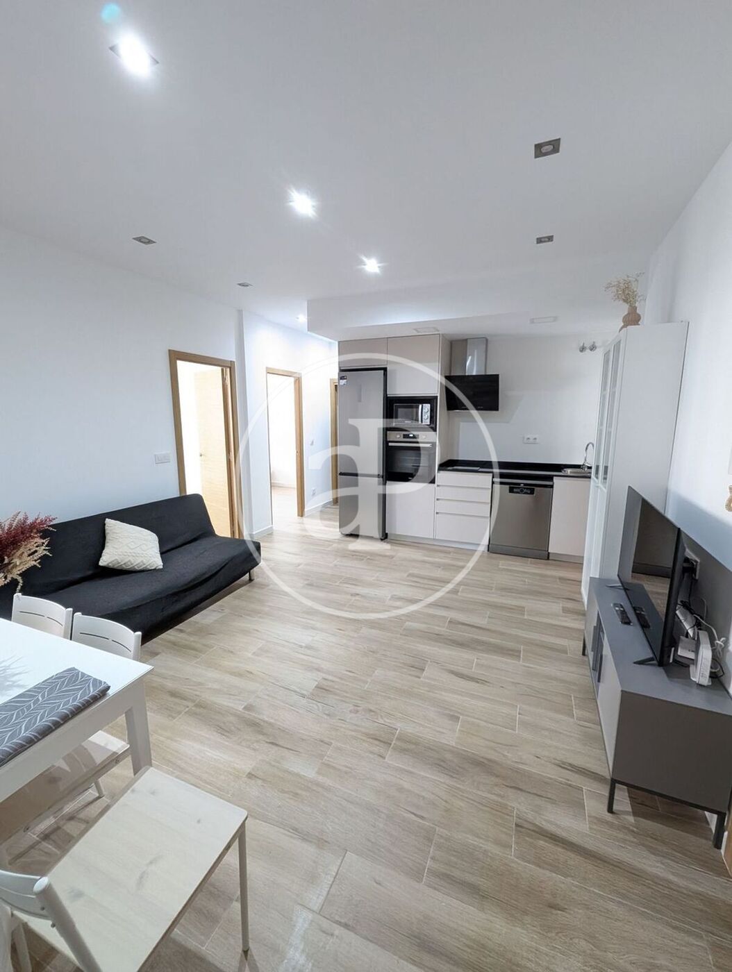 Kitchen of Flat to rent in  Valencia Capital  with Air Conditioner, Heating and Furnished