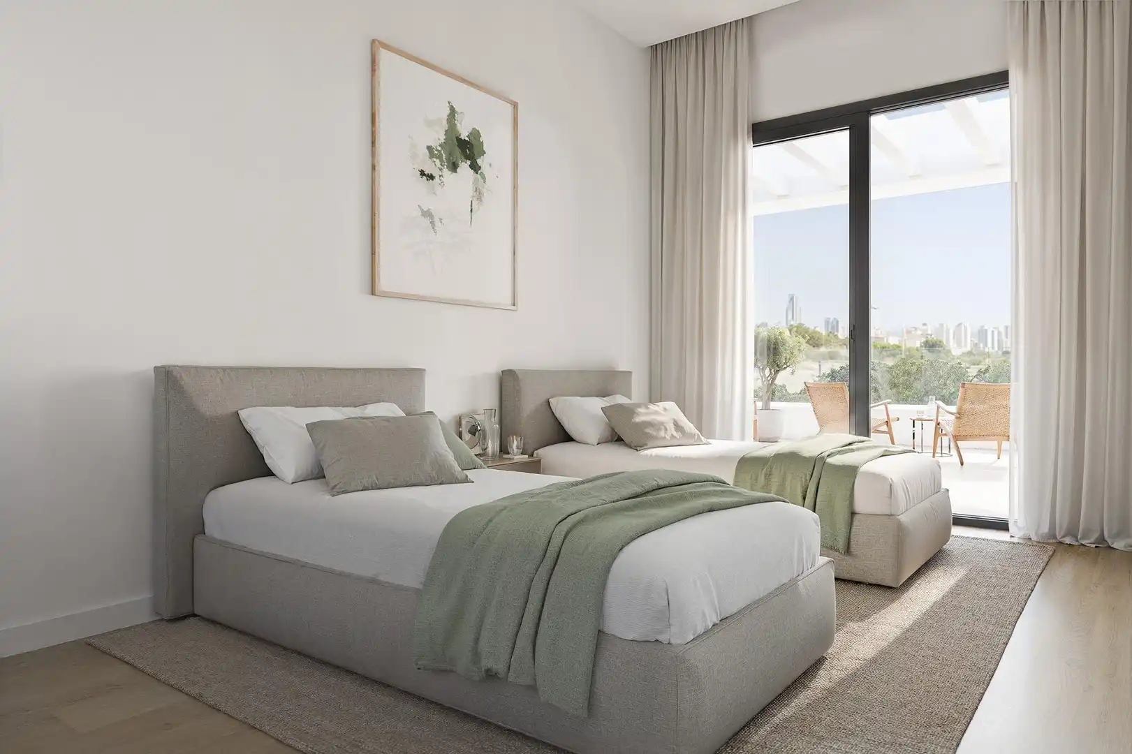Habitación de Apartamento en venta en Finestrat con Aire acondicionado, Terraza y Trastero