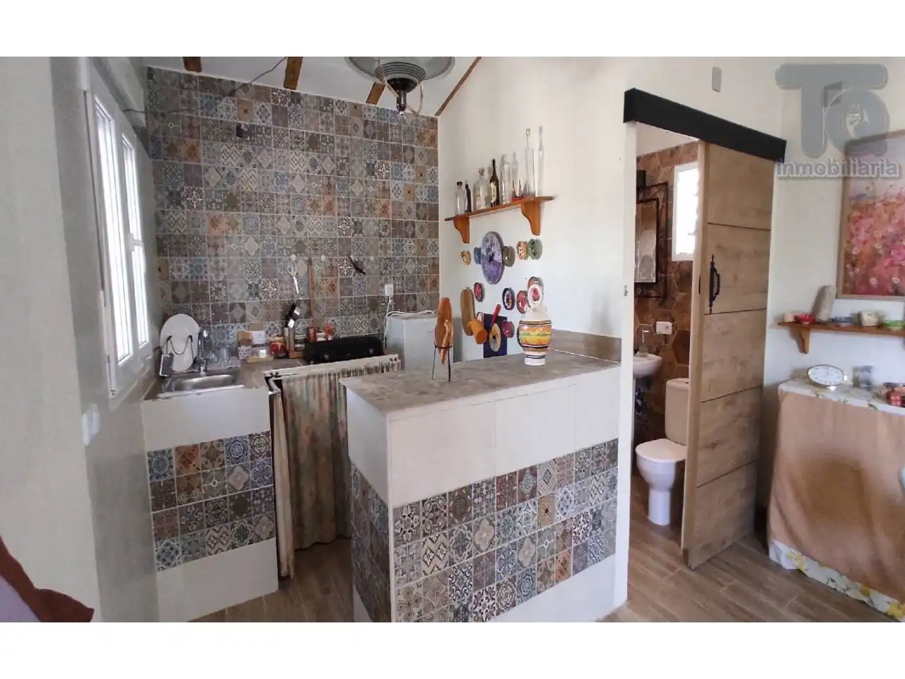 Cocina de Finca rústica en venta en Albatana con Jardín privado y Terraza