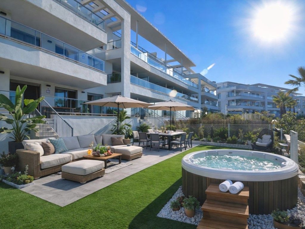 Terrace of Flat for sale in Mijas  with Air Conditioner, Private garden and Terrace