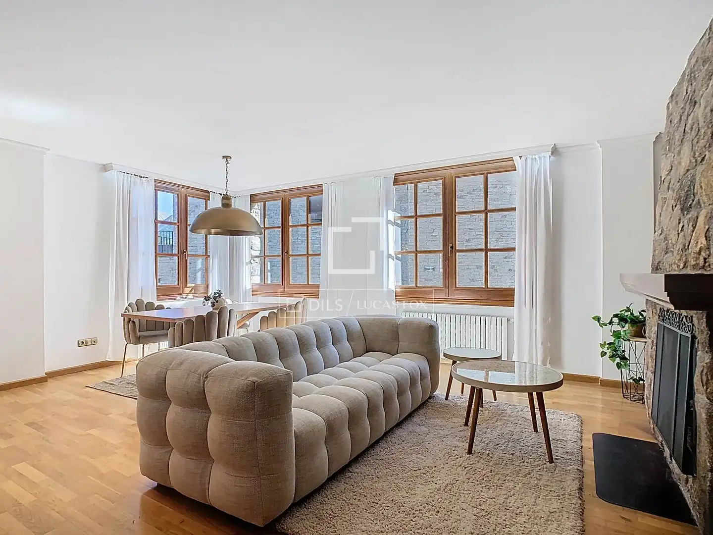 Sala de estar de Piso en venta en La Massana con Calefacción, Jardín privado y Parquet