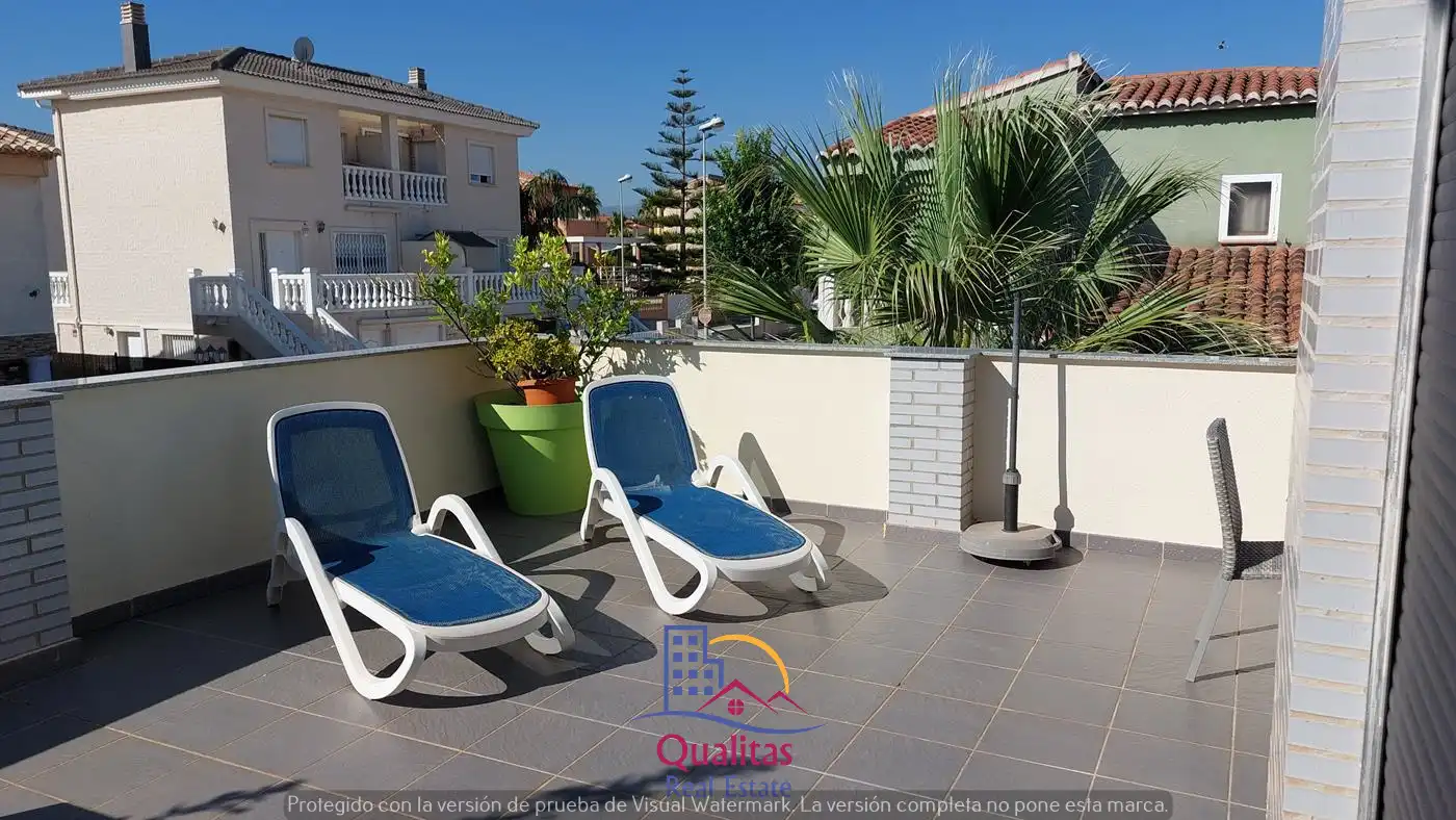 Terraza de Casa adosada de alquiler en Oliva con Aire acondicionado, Calefacción y Terraza