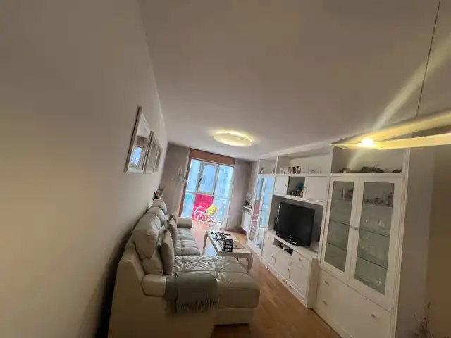 Living room of Flat for sale in A Coruña Capital   with Heating, Parquet flooring and Terrace