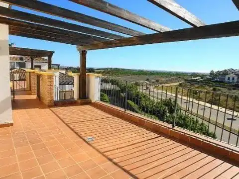 Terrasse von Dachboden zur Miete in Vera mit Klimaanlage, Terrasse und Schwimmbad