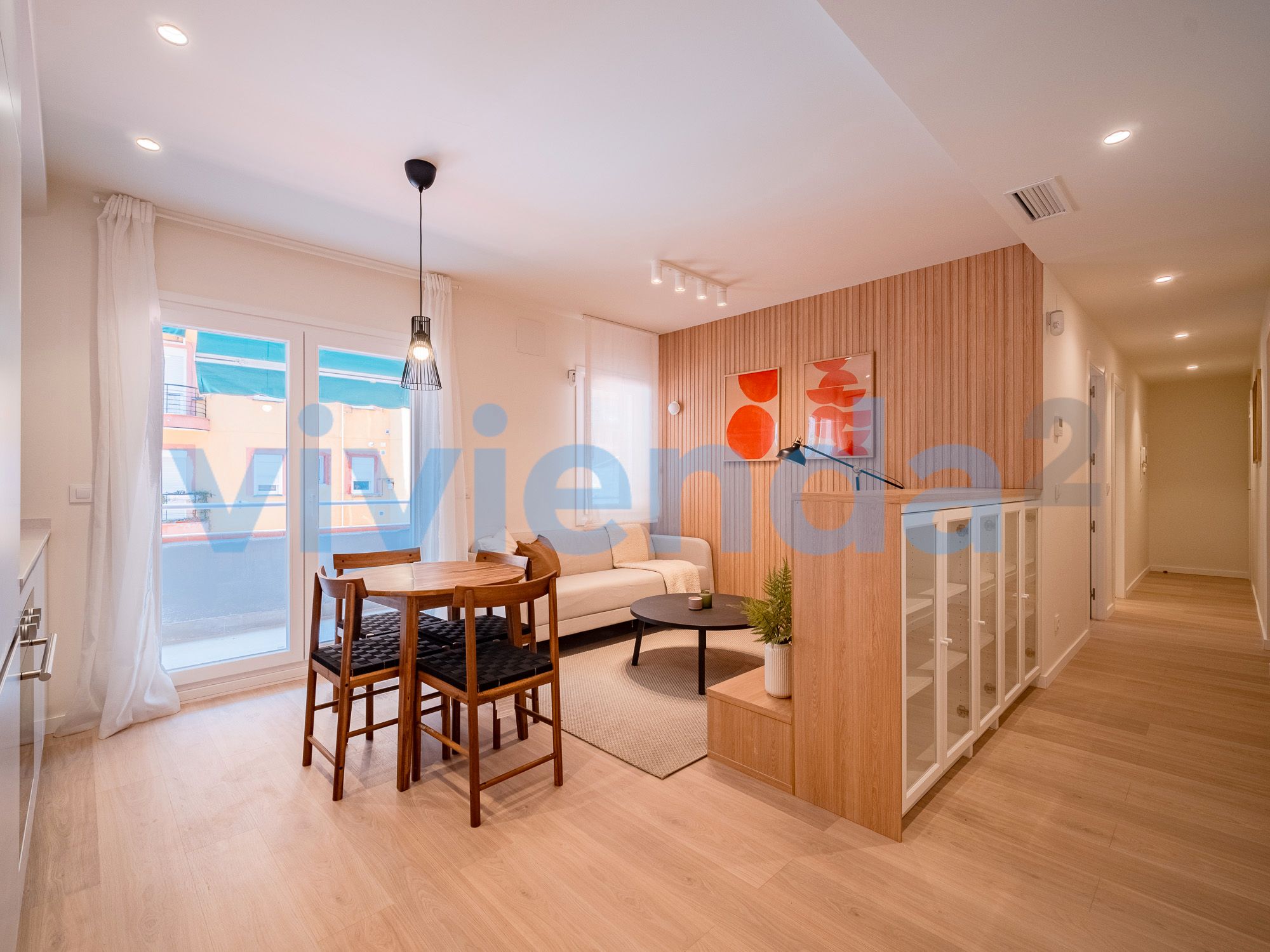 Living room of Flat to rent in  Madrid Capital  with Air Conditioner, Heating and Terrace