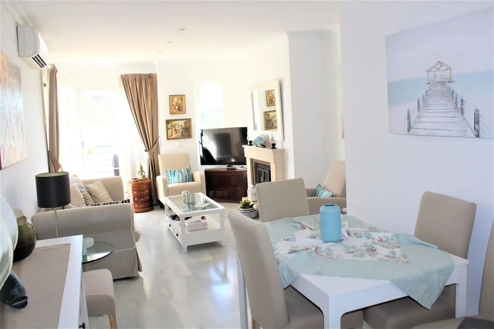 Dining room of Flat for sale in Marbella  with Air Conditioner, Terrace and Storage room