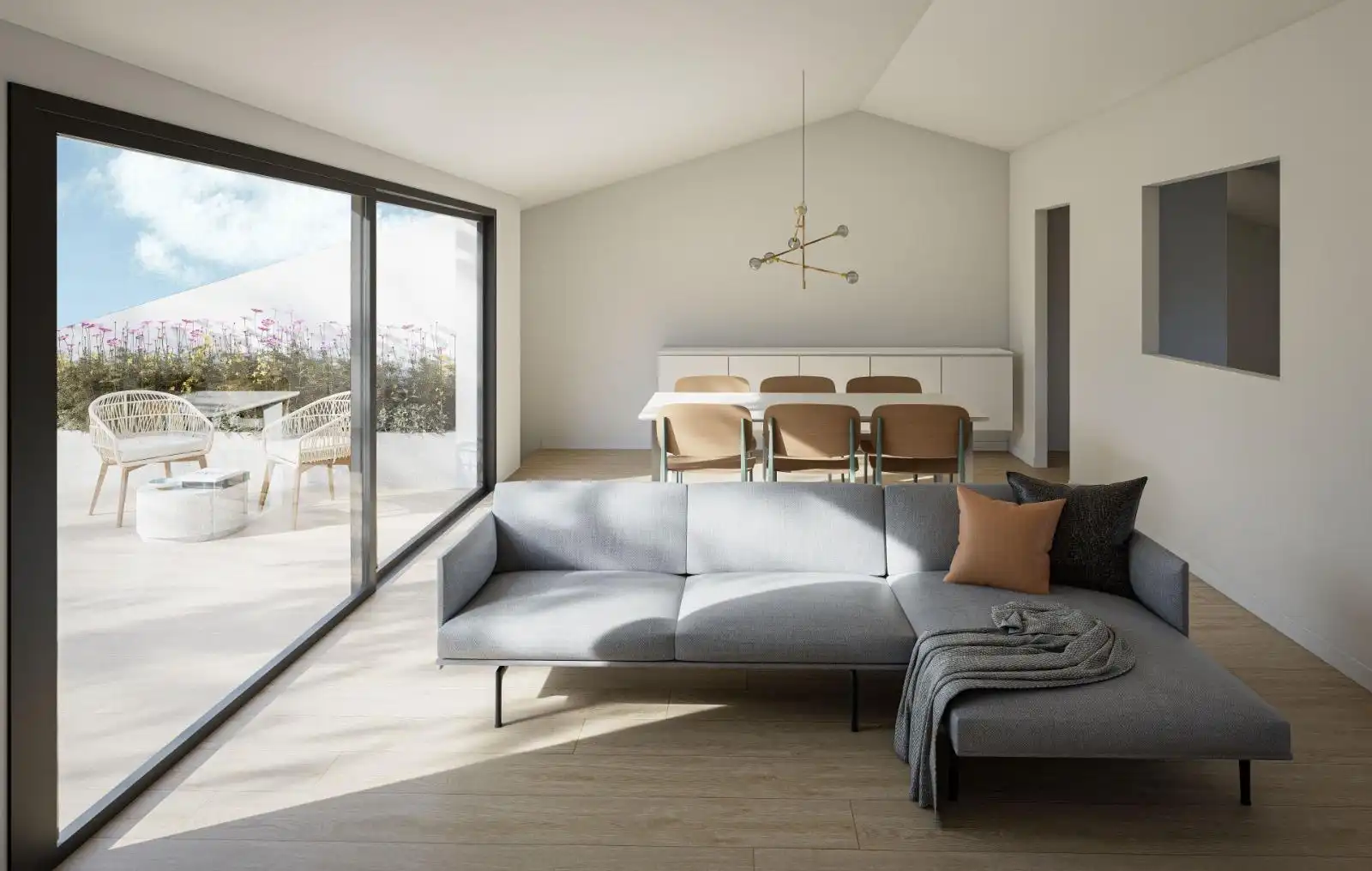 Sala de estar de Piso en venta en Sant Fruitós de Bages con Aire acondicionado, Calefacción y Parquet