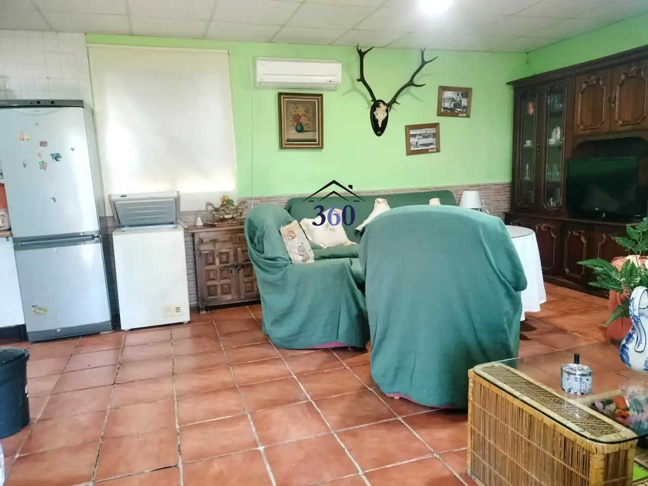 Sala de estar de Finca rústica en venta en Alcuéscar