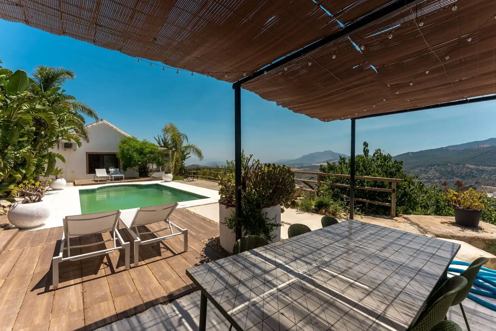 Terraza de Finca rústica en venta en Monda con Aire acondicionado y Piscina