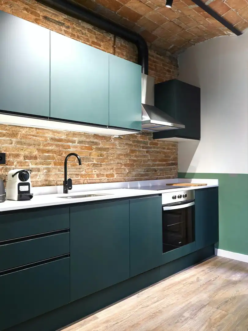 Cocina de Piso de alquiler en Barcelona con Aire acondicionado, Calefacción y Amueblado