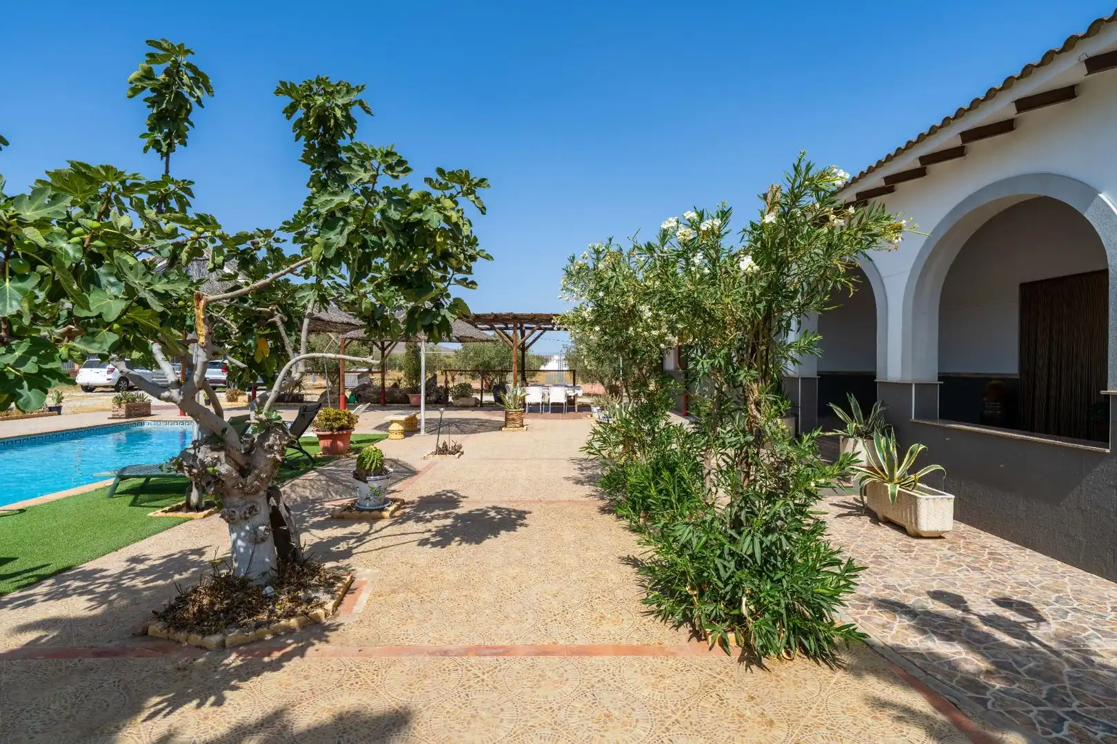 Jardín de Finca rústica en venta en Tabernas con Aire acondicionado, Jardín privado y Piscina