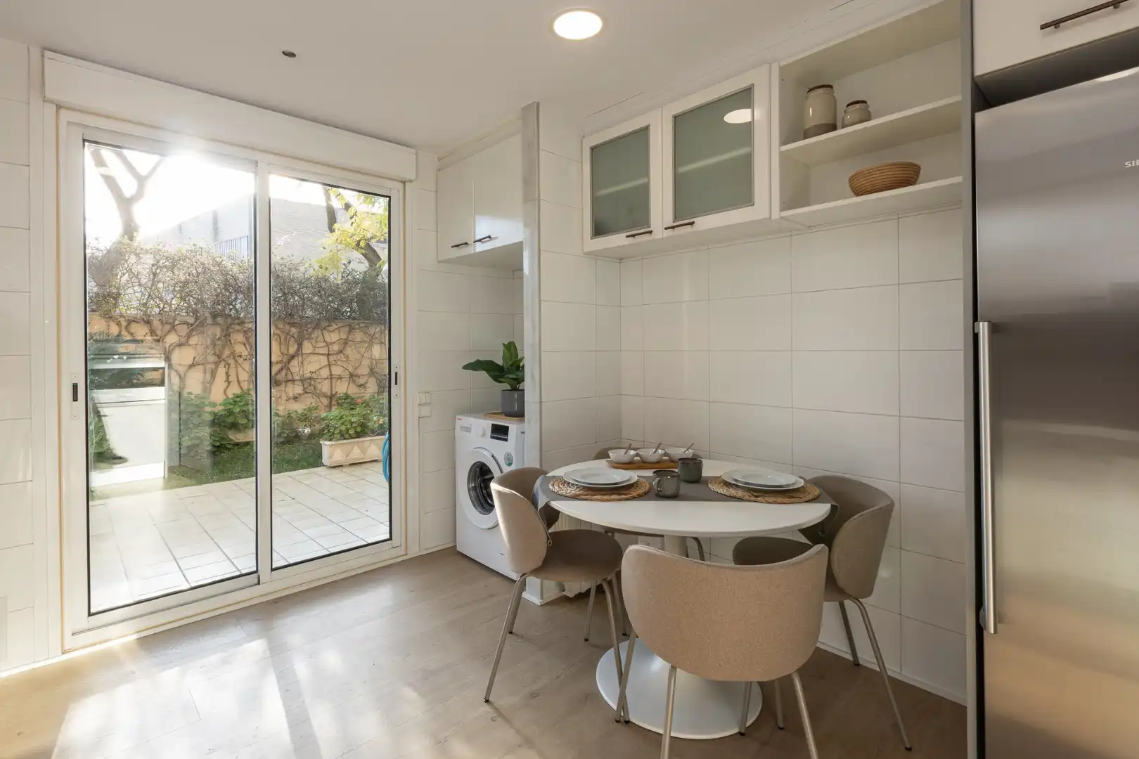 Küche von Wohnung zum Verkauf in Badalona mit Klimaanlage, Heizung und Privatgarten