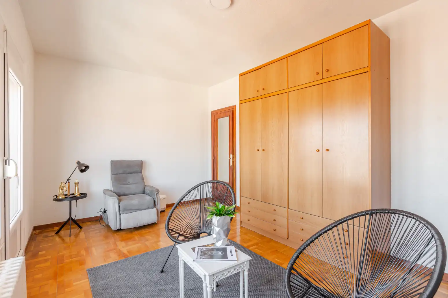 Bedroom of Attic for sale in  Pamplona / Iruña  with Parquet flooring, Terrace and Balcony