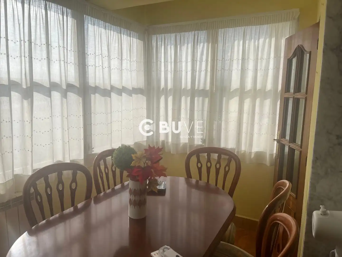 Dining room of Flat for sale in Ferrol  with Heating, Terrace and Furnished