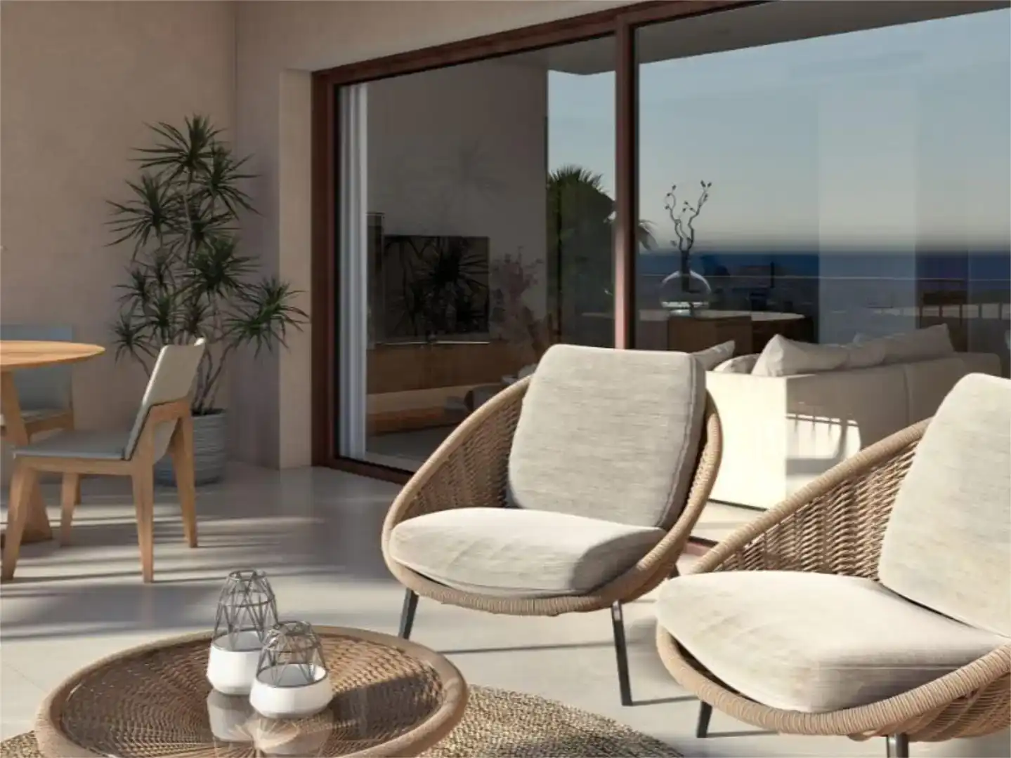 Terrasse von Wohnung zum Verkauf in Capdepera mit Klimaanlage, Schwimmbad und Balkon