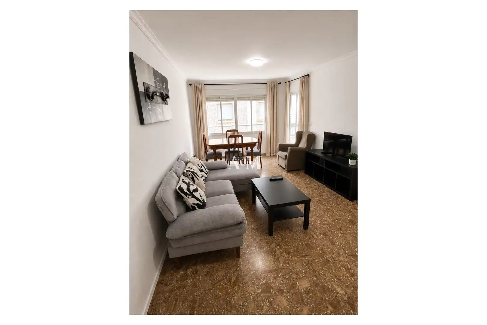 Wohnzimmer von Wohnung zur Miete in Torrevieja mit Klimaanlage, Heizung und Terrasse