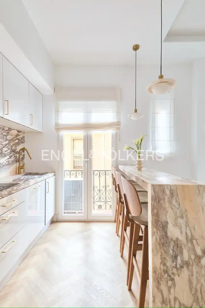 Kitchen of Flat for rent in Madrid  with Air Conditioner, Heating and Furnished