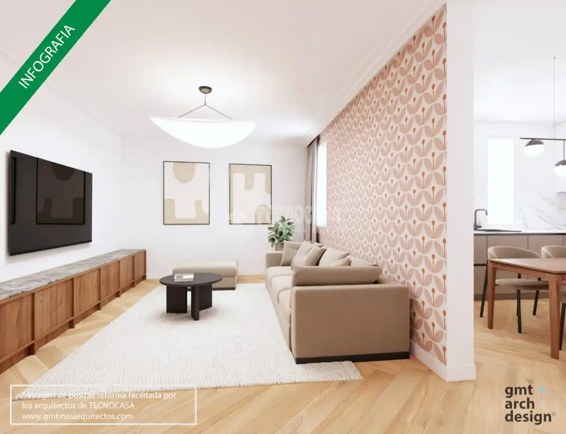 Sala de estar de Piso en venta en Madrid con Alarma