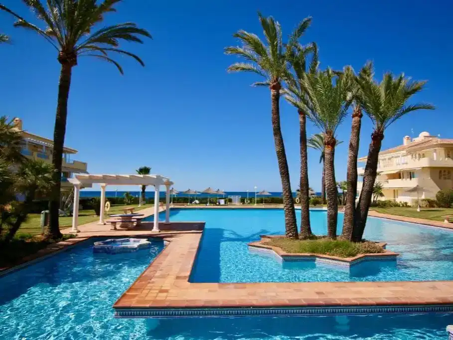 Swimming pool of Flat for rent in Las Marinas / Les Marines