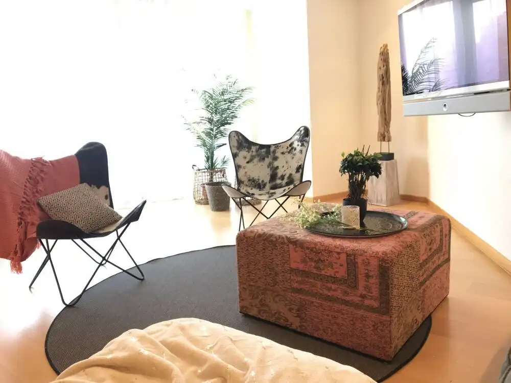 Sala d'estar de Apartament de lloguer en Alicante / Alacant amb Aire condicionat, Calefacció i Parquet