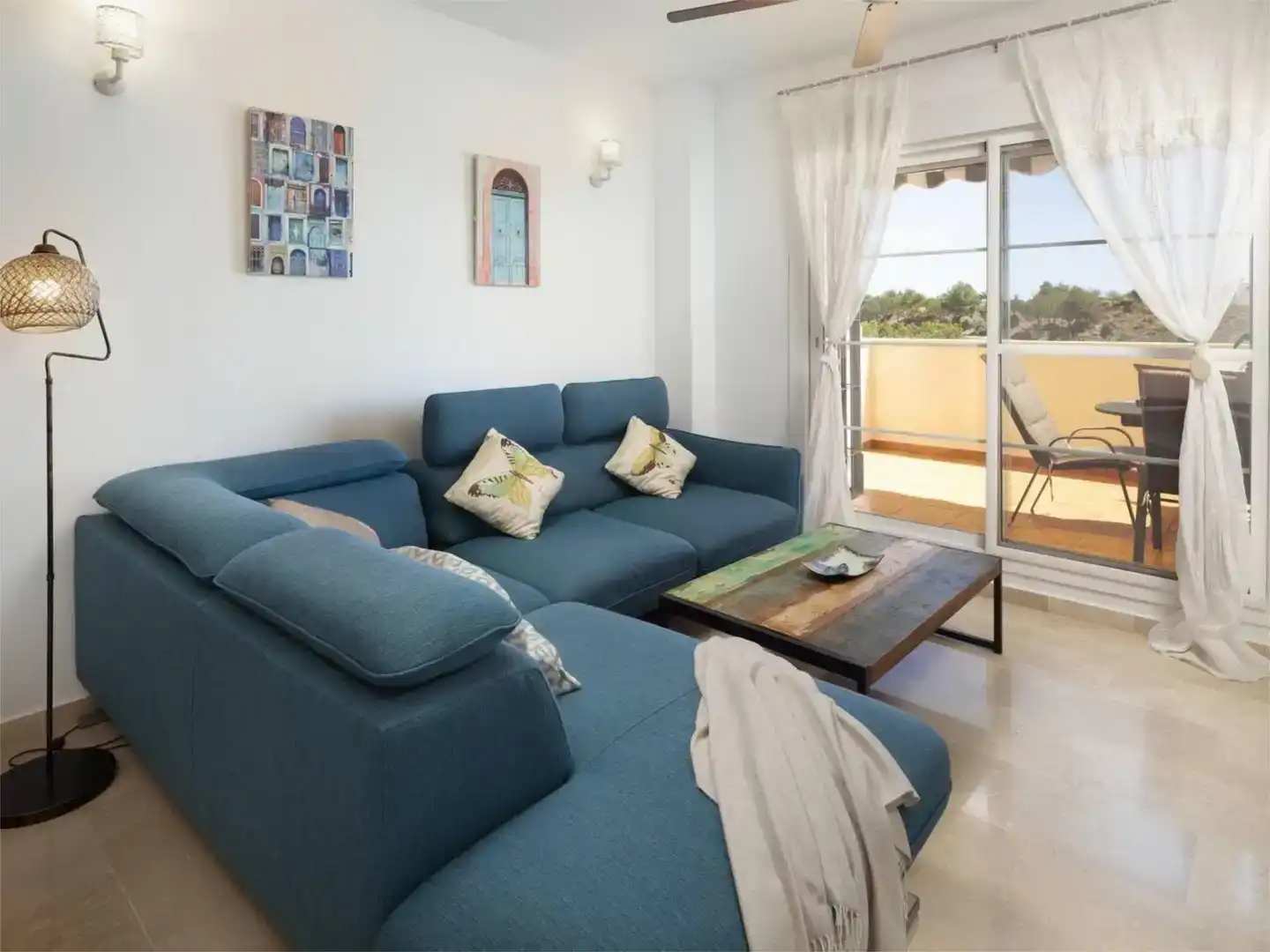Sala de estar de Piso de alquiler en Vélez-Málaga con Aire acondicionado, Piscina y Amueblado