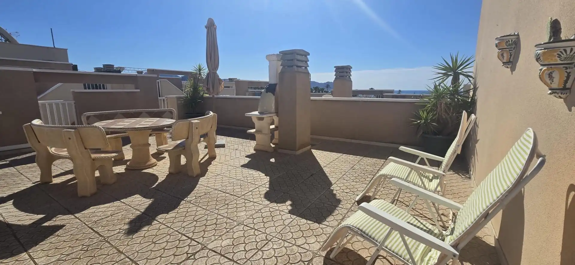 Terrasse von Wohnungen zum Verkauf in Mazarrón mit Klimaanlage, Heizung und Abstellraum
