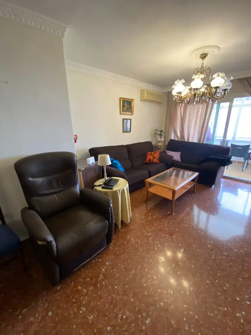 Living room of Flat for rent in Málaga  with Air Conditioner, Terrace and Furnished