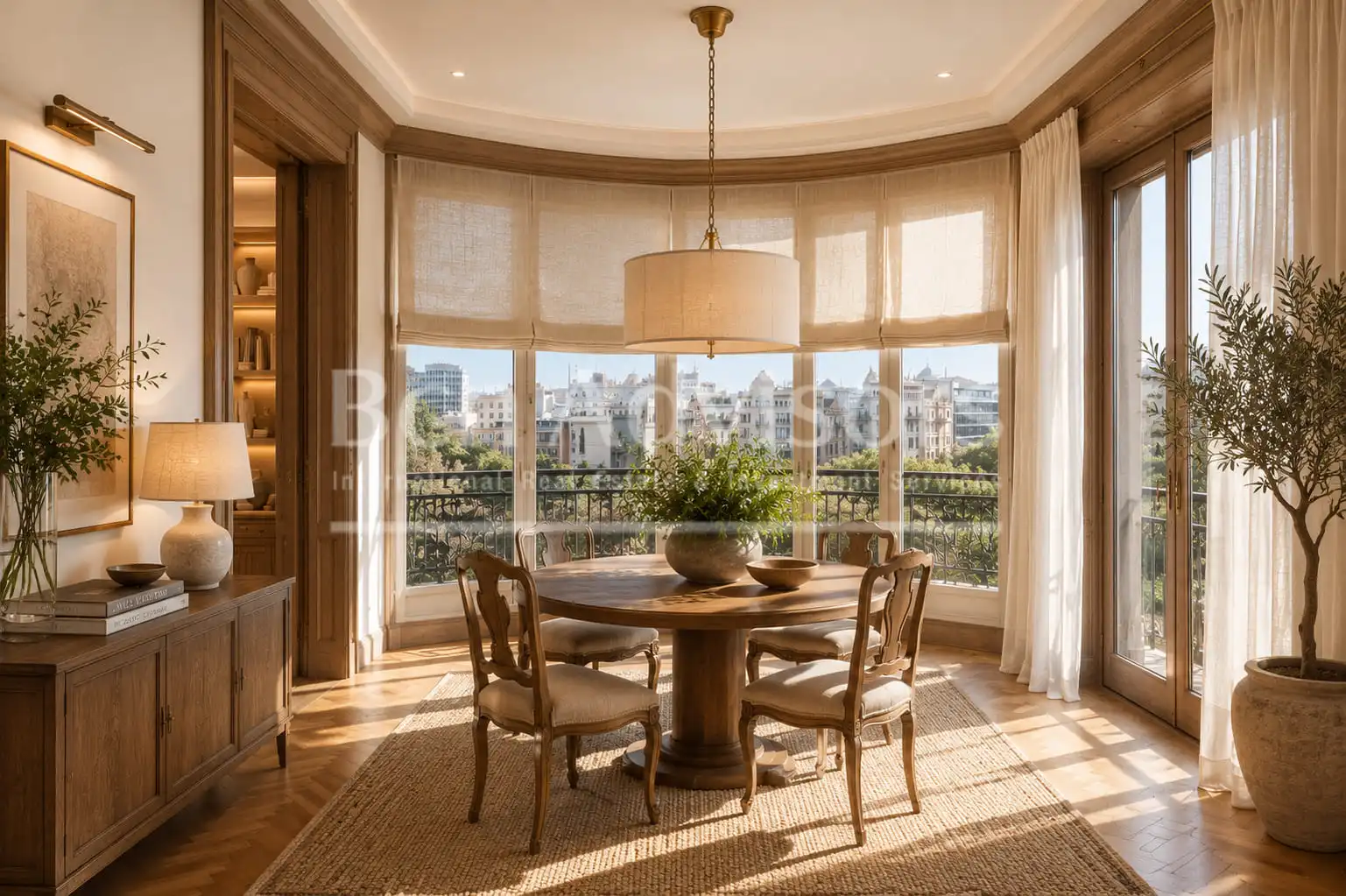 Dining room of Flat for rent in Barcelona  with Air Conditioner, Heating and Terrace