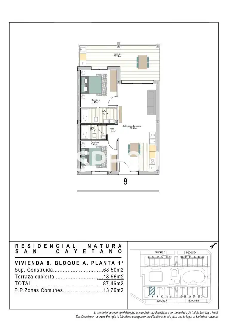Apartment with terrace for sale in San Cayetano, imagen 22