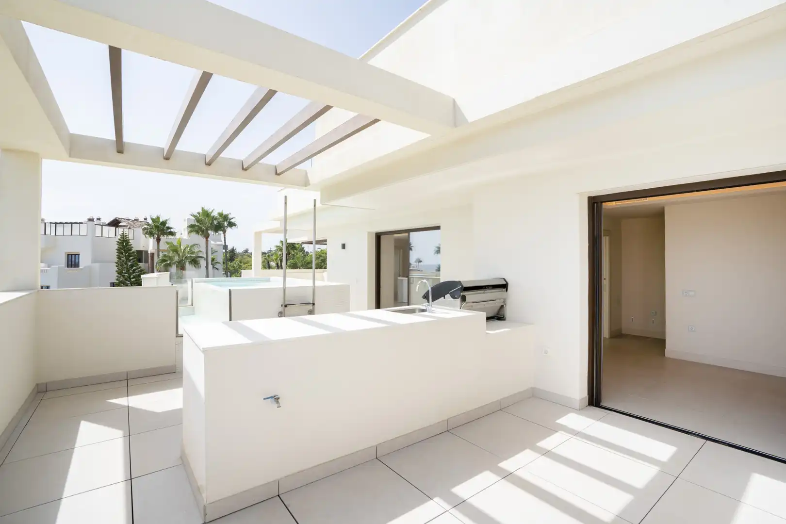 Terraza de Ático de alquiler en Estepona con Aire acondicionado, Calefacción y Terraza
